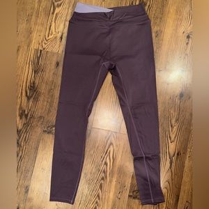 Halara size medium plum leggings with criss cross top